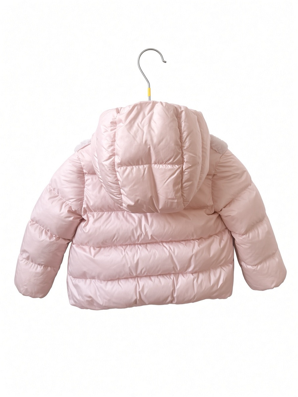 Moncler Pale Pink Hooded Kids Puffer Jacket